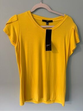 Yellow Short-Sleeve Women's Top